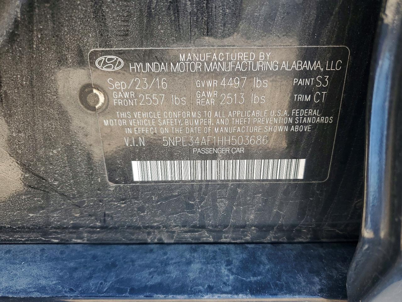 2017 HYUNDAI SONATA SPORT photo 23