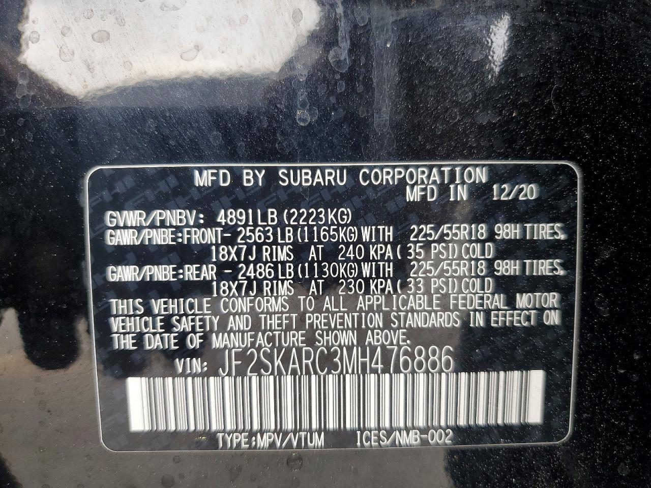2021 SUBARU FORESTER SPORT photo 37