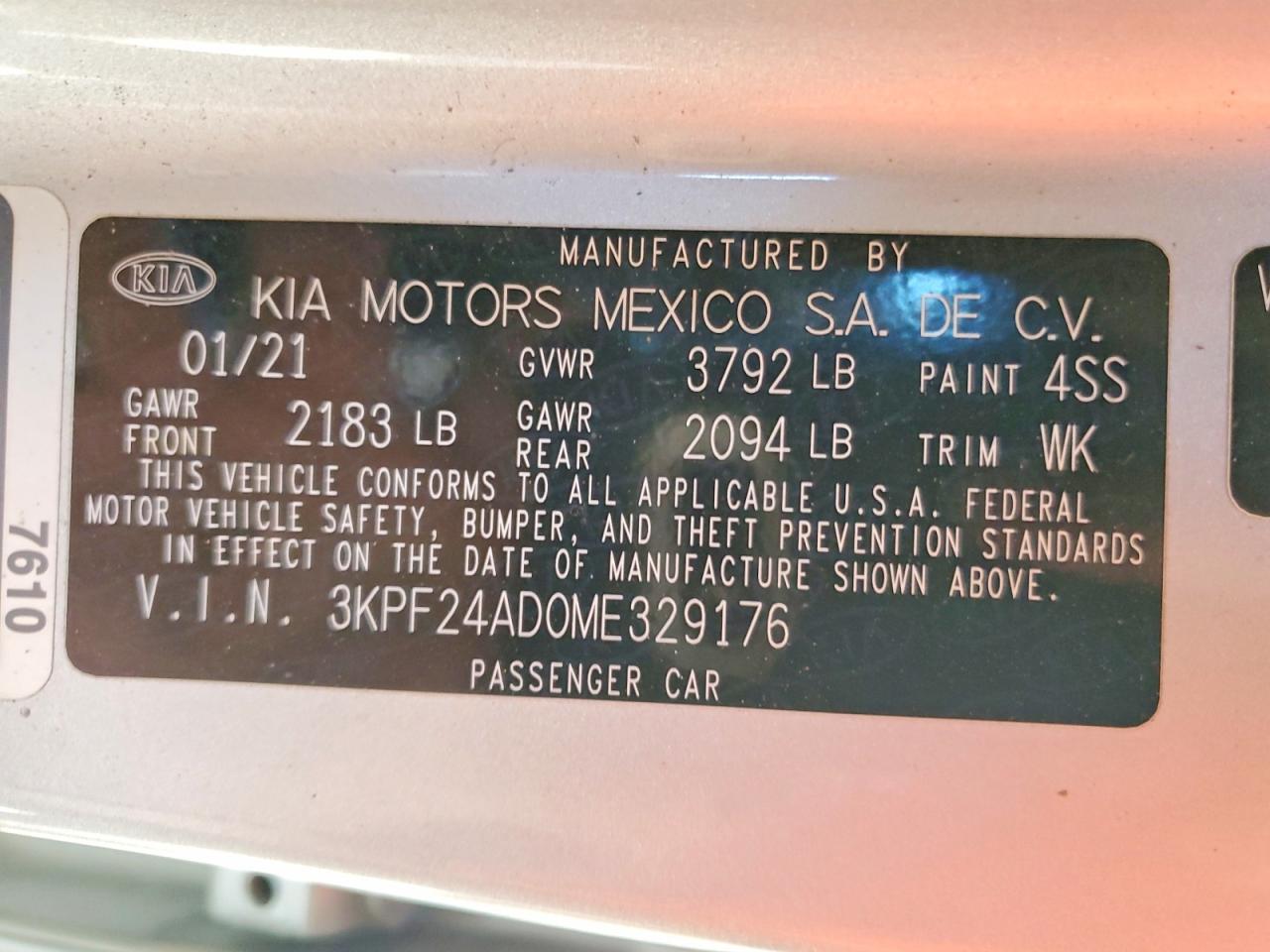 2021 KIA FORTE LXS photo 23