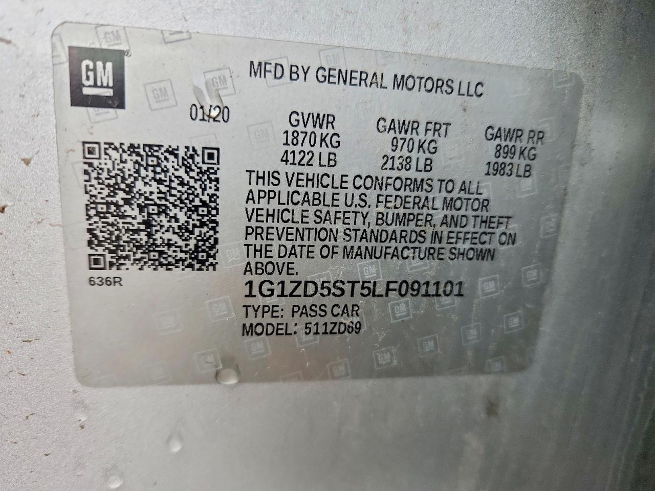 2020 CHEVROLET MALIBU LT photo 12