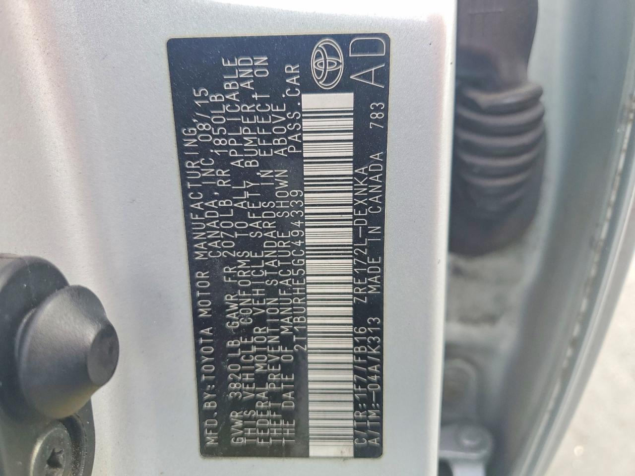 2016 TOYOTA COROLLA LE photo 34