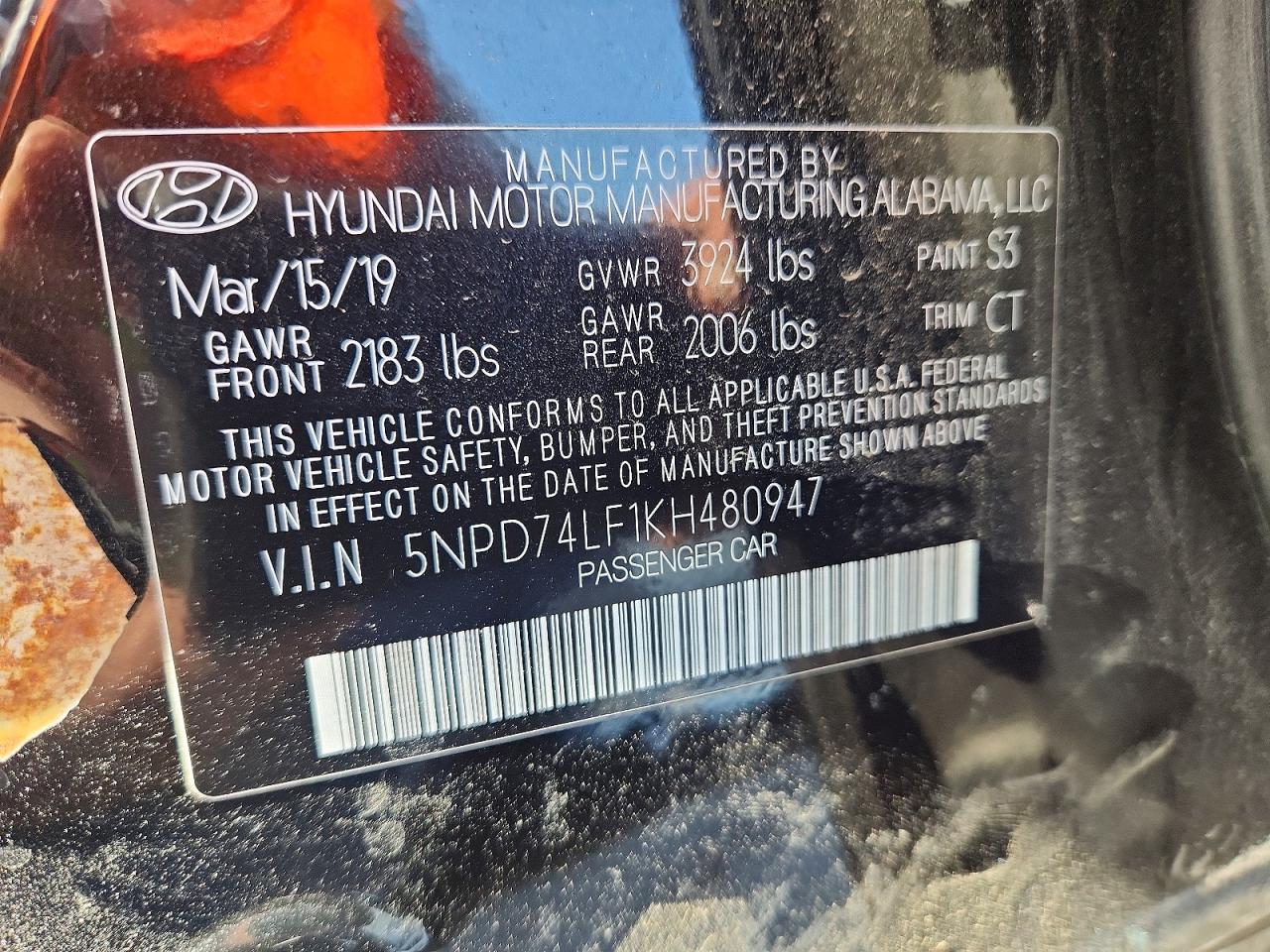 2019 HYUNDAI ELANTRA SE photo 23