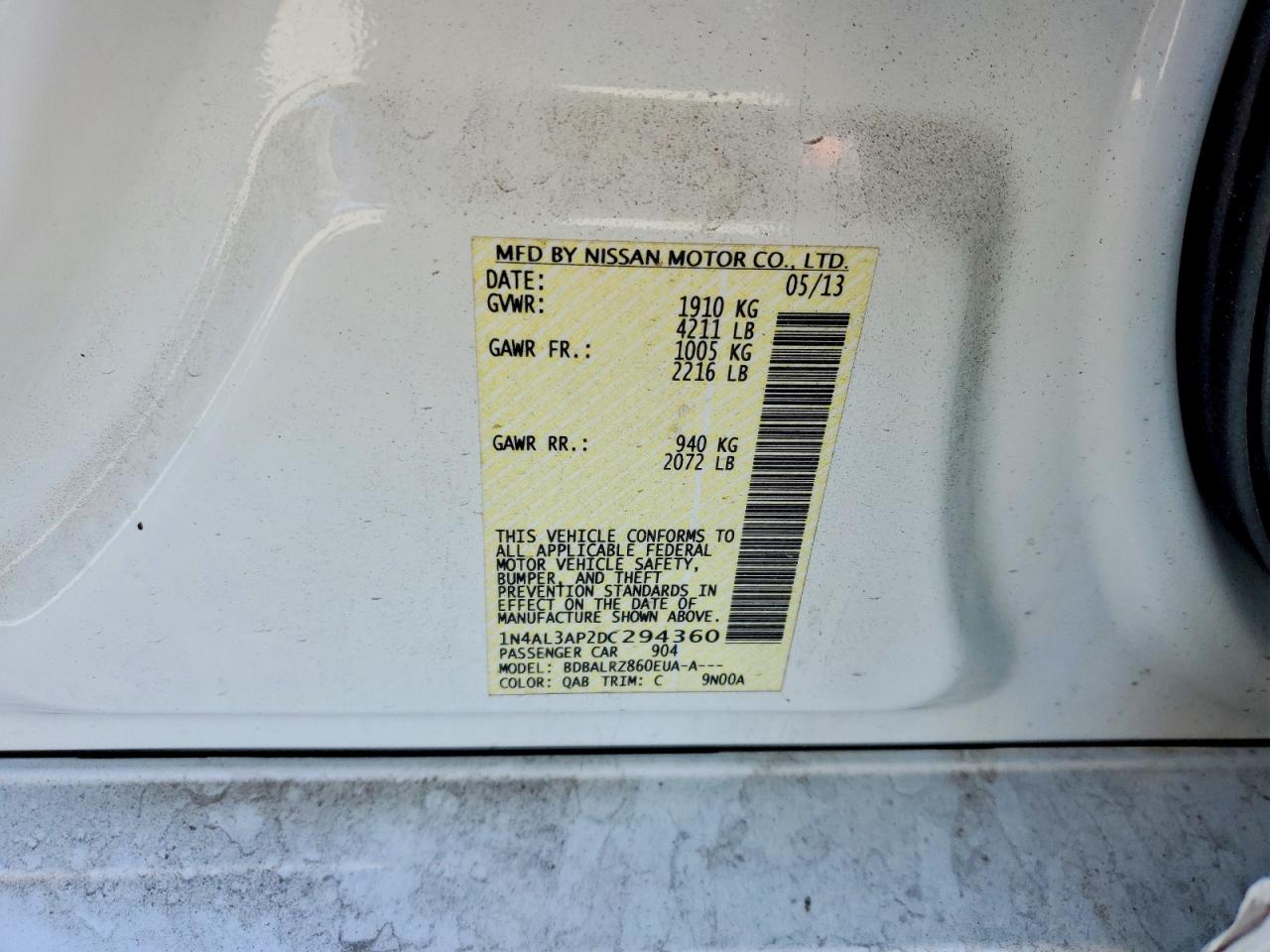 2013 NISSAN ALTIMA 2.5 photo 23
