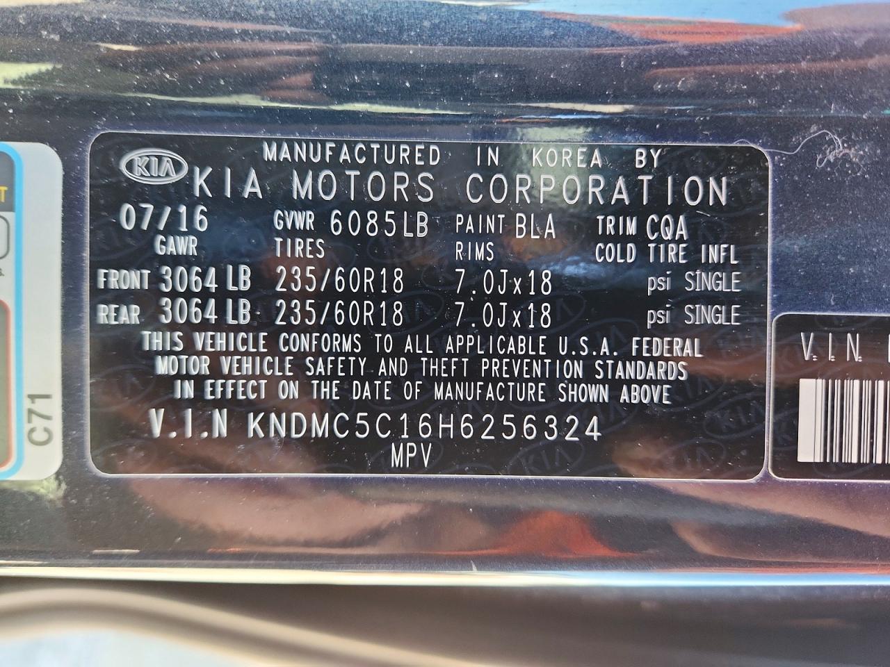 2017 KIA SEDONA EX photo 25