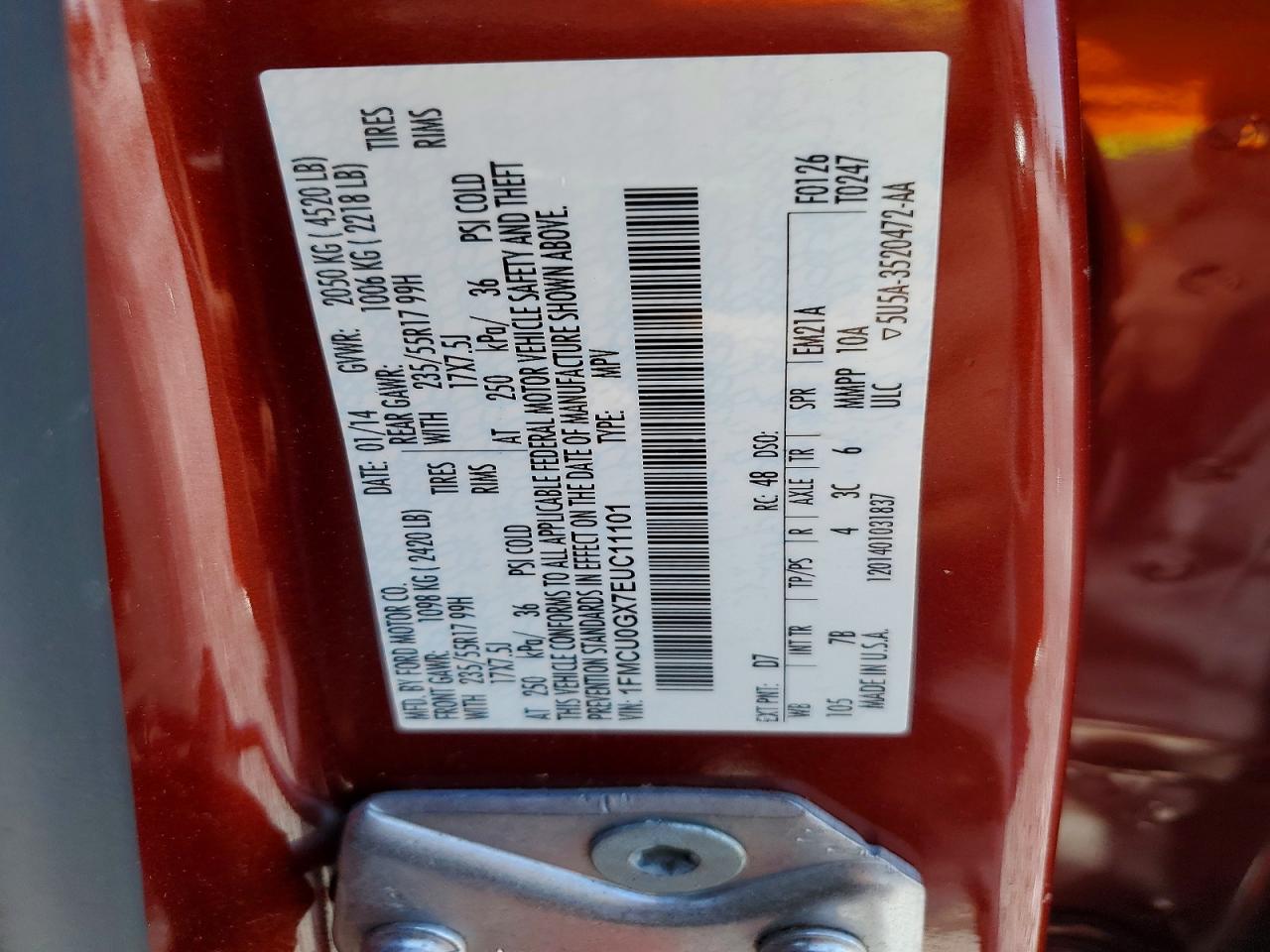 2014 FORD ESCAPE SE photo 34