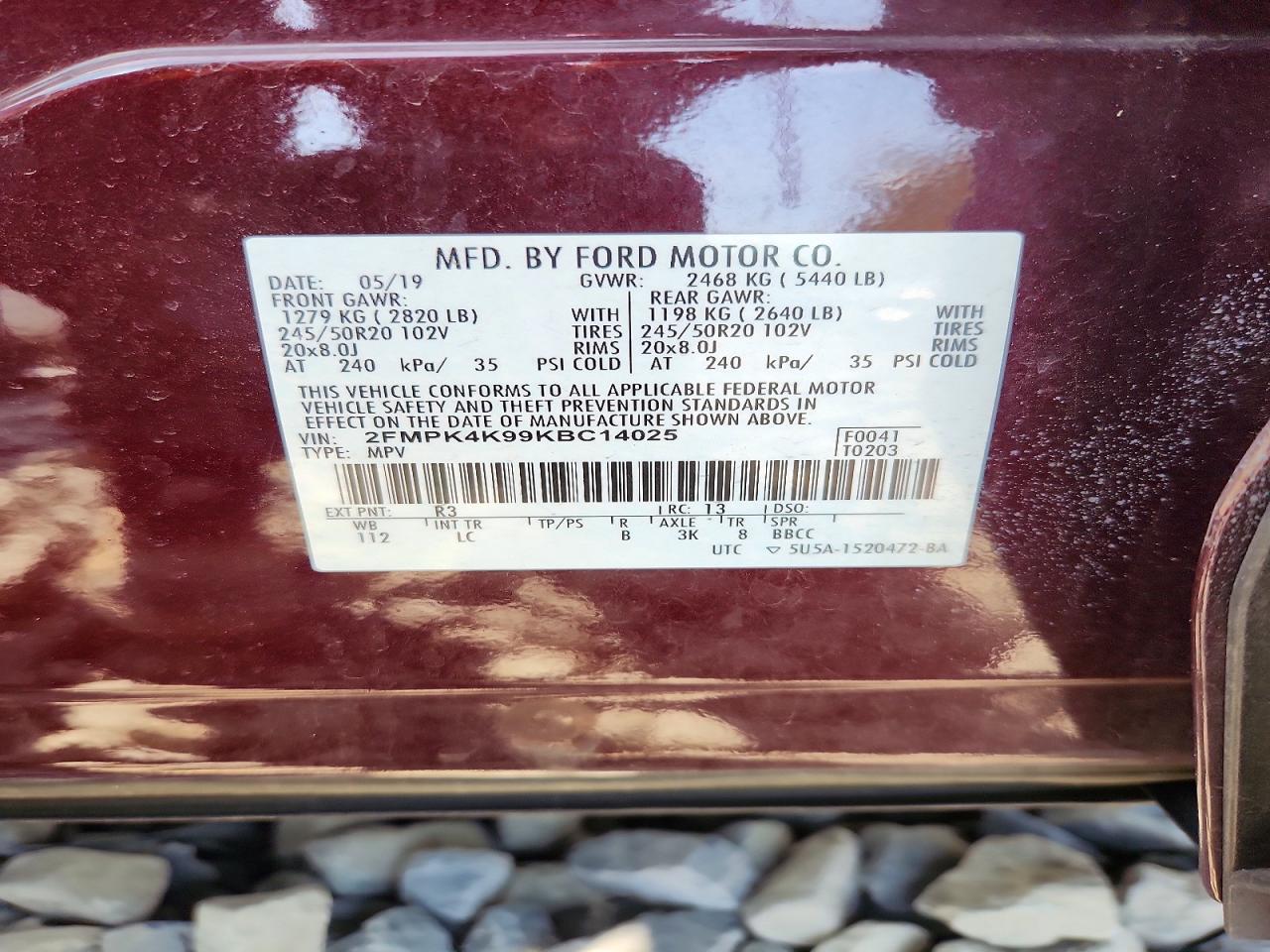 2019 FORD EDGE TITANIUM photo 37
