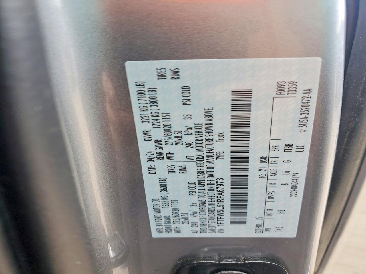 2024 FORD F150 LARIAT photo 25