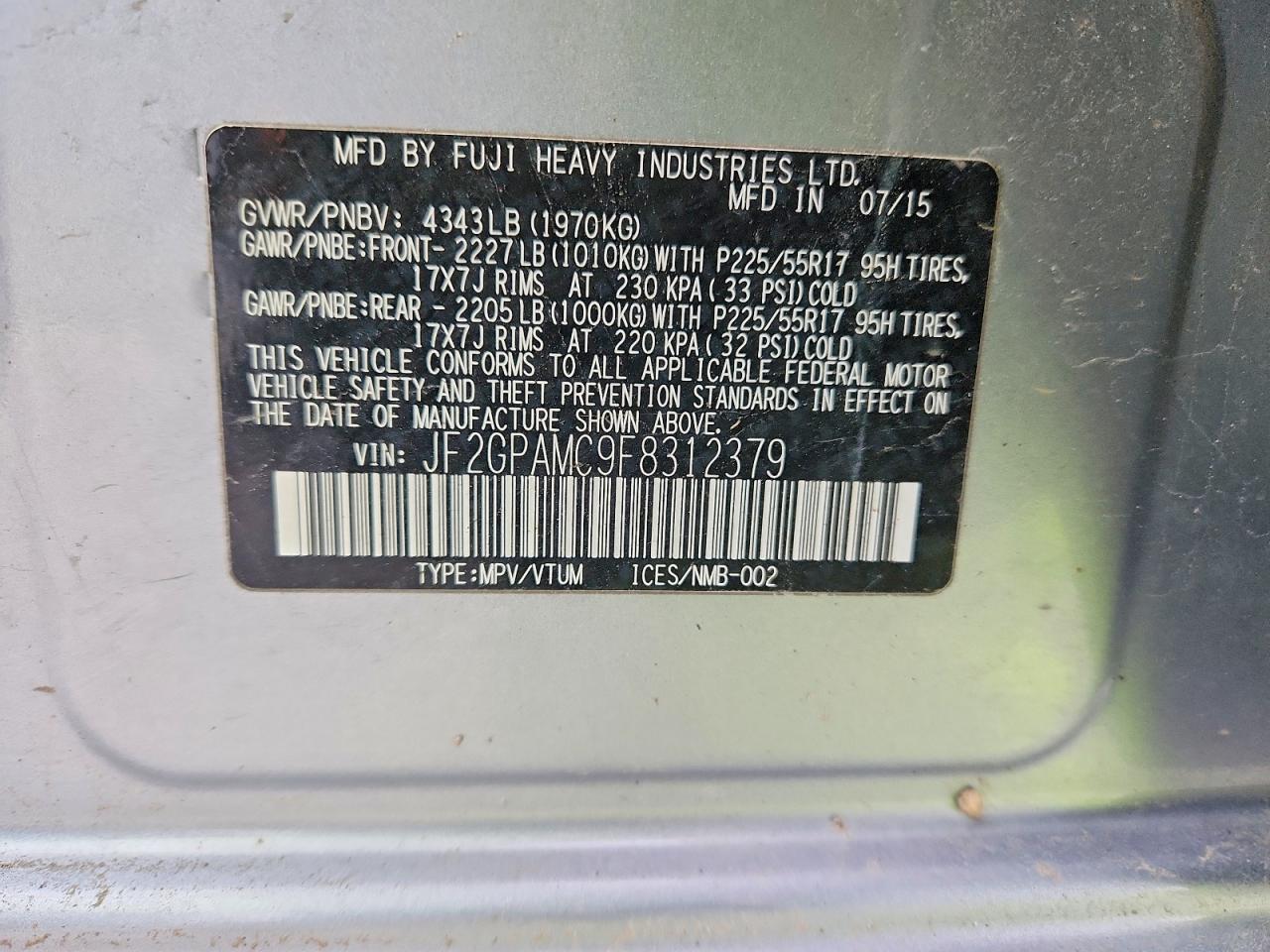 2015 SUBARU XV CROSSTREK 2.0 LIMITED photo 23