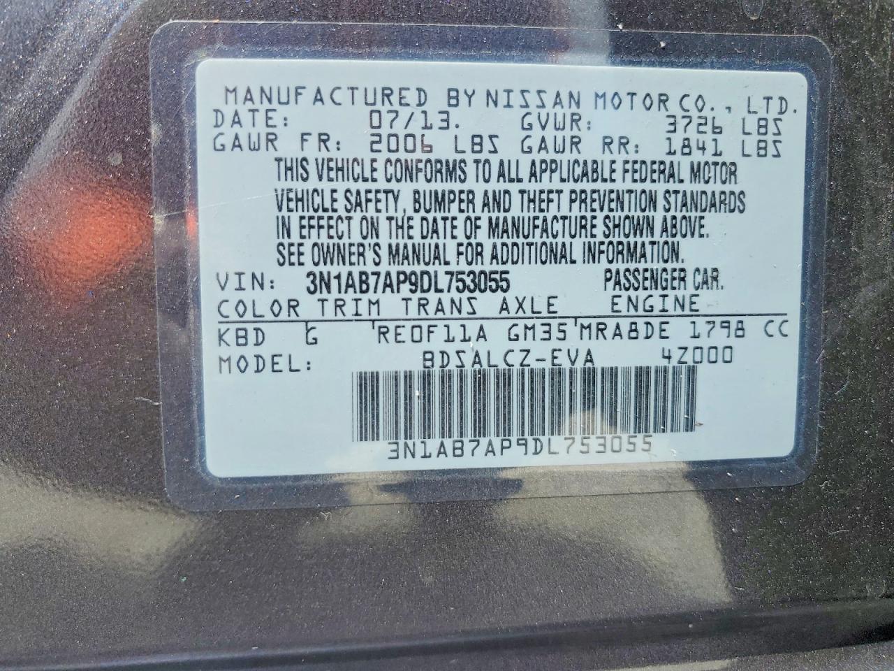 2013 NISSAN SENTRA S photo 23