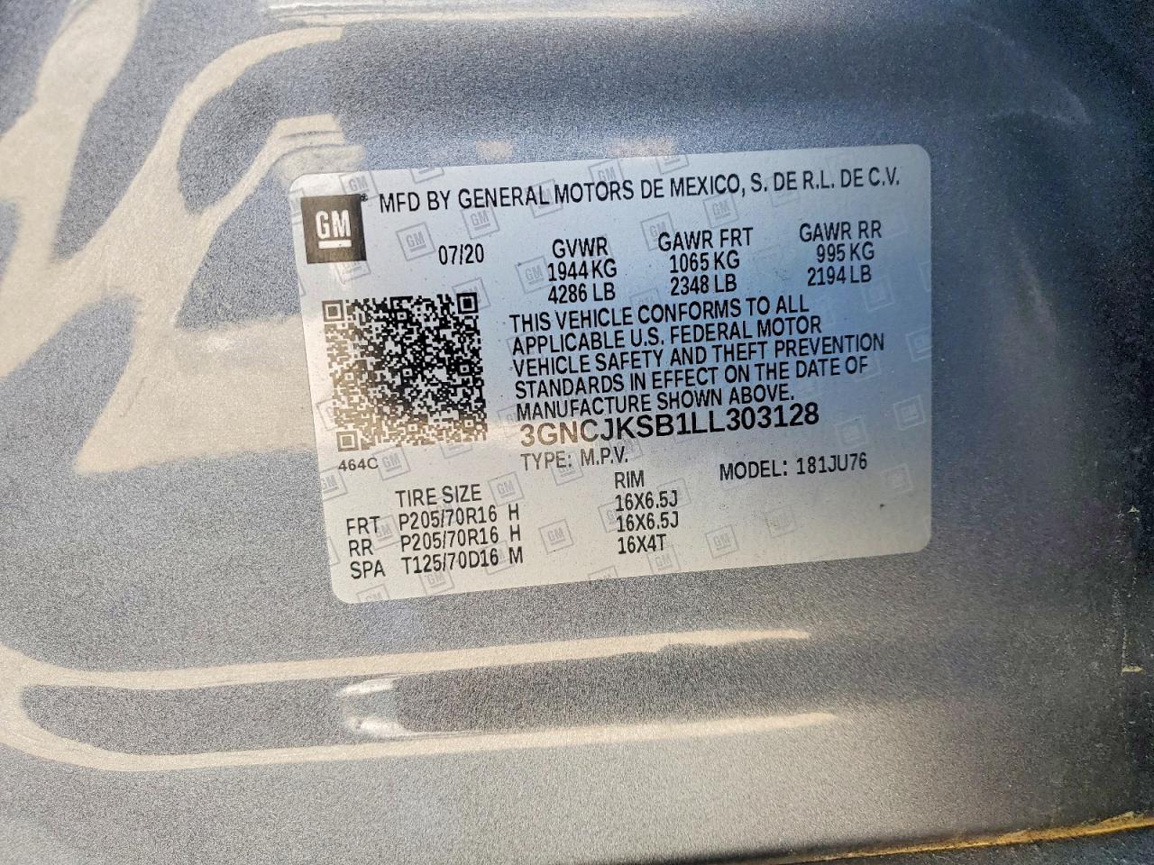2020 CHEVROLET TRAX LS photo 12