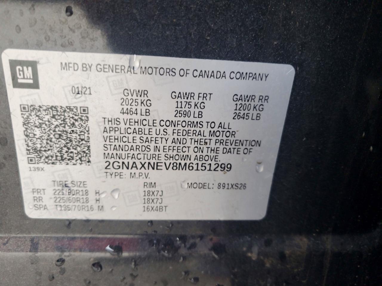 2021 CHEVROLET EQUINOX PREMIER photo 25