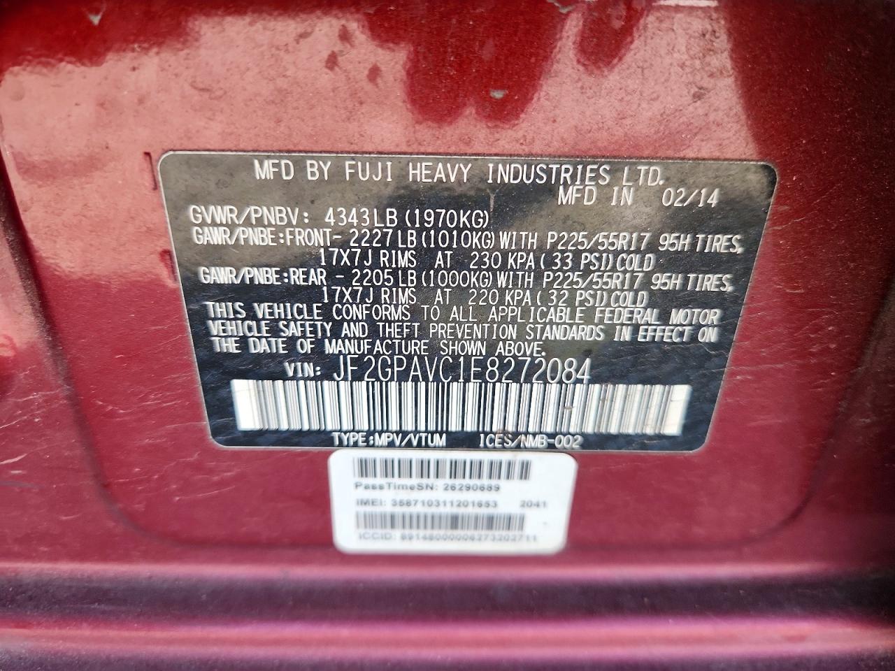 2014 SUBARU XV CROSSTREK 2.0 PREMIUM photo 34