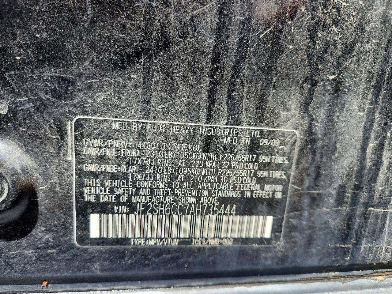 2010 SUBARU FORESTER 2.5X PREMIUM photo 37