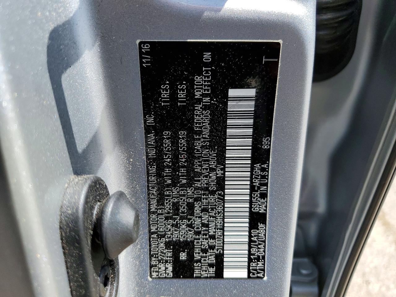 2017 TOYOTA HIGHLANDER LIMITED PLATINUM photo 13