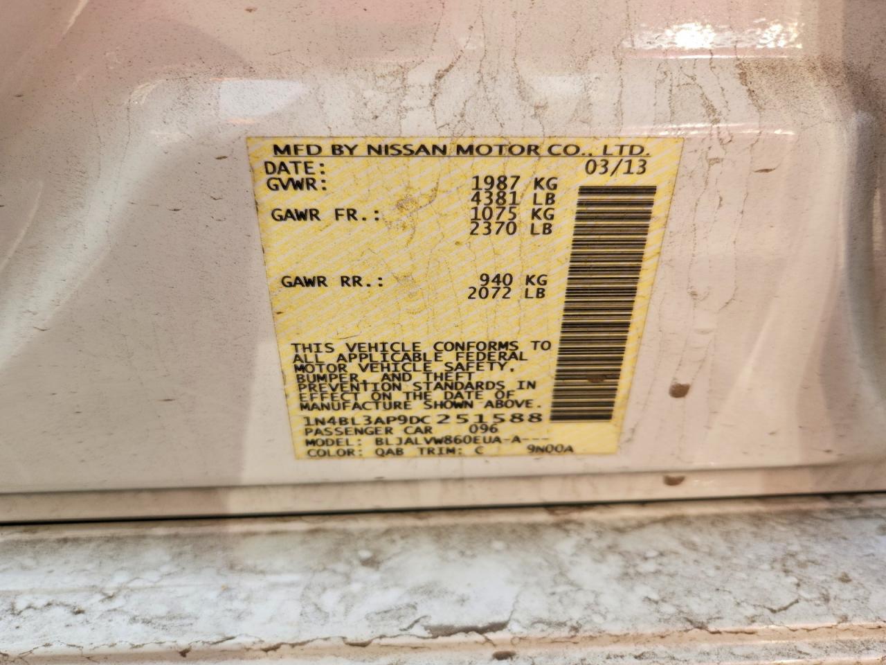 2013 NISSAN ALTIMA 3.5 S photo 34