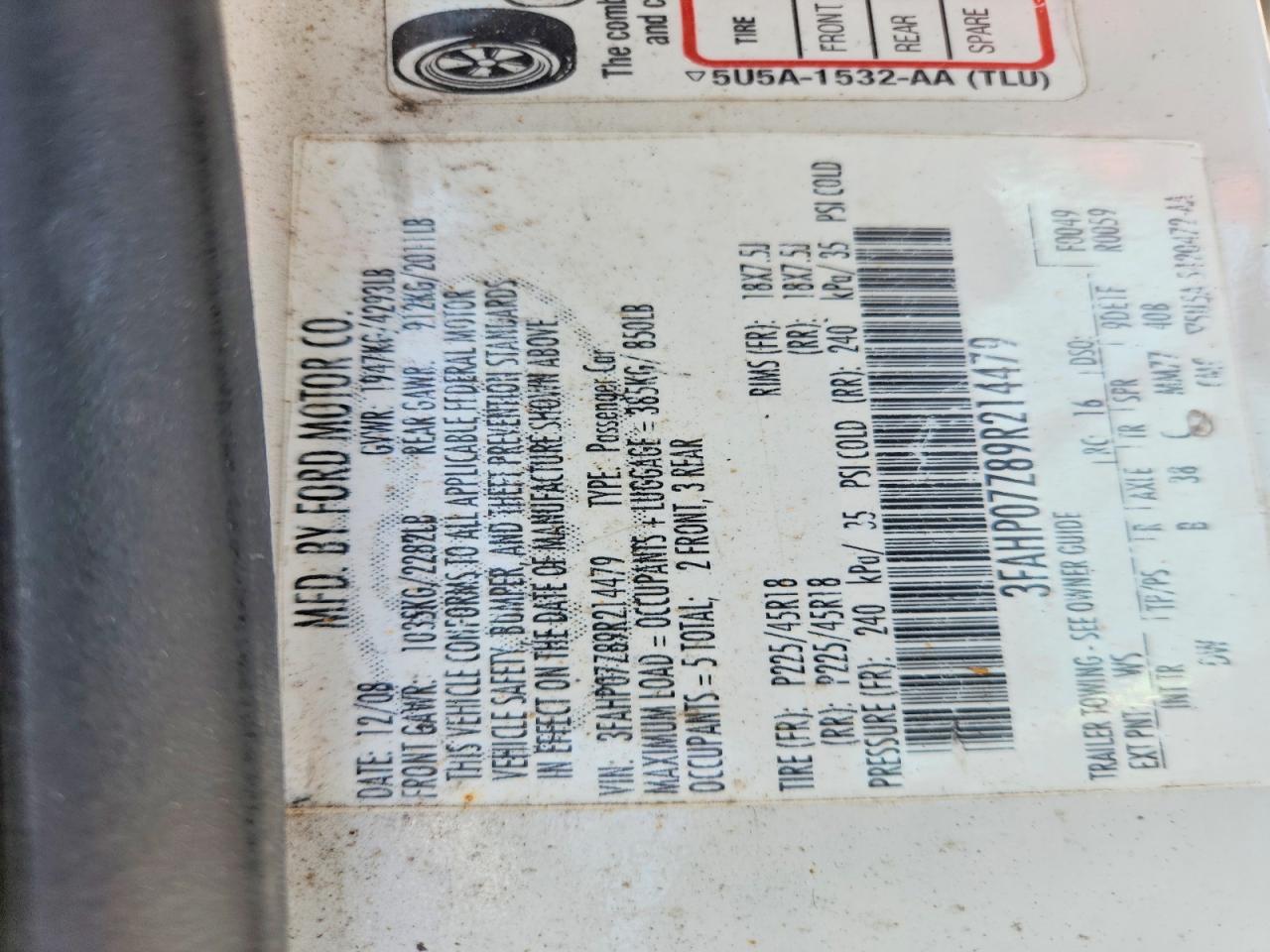 2009 FORD FUSION SE photo 23