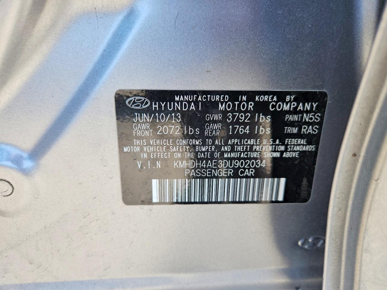 2013 HYUNDAI ELANTRA GLS photo 25