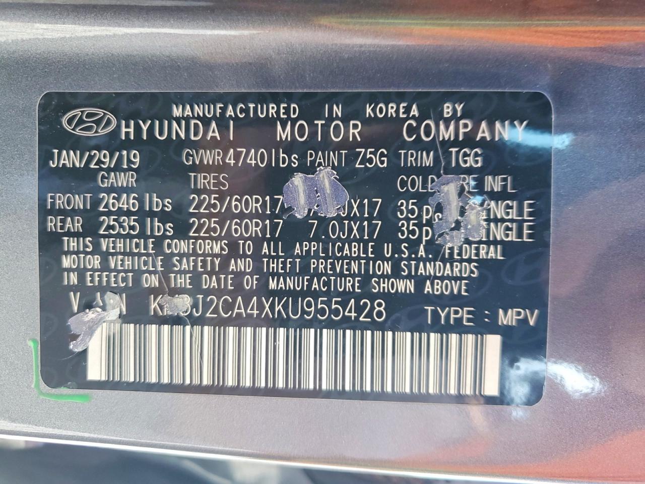 2019 HYUNDAI TUCSON SE photo 27