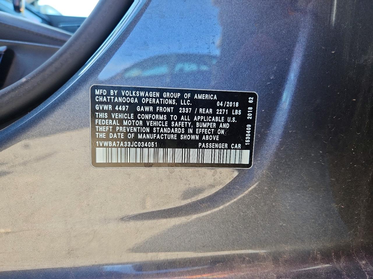 2018 VOLKSWAGEN PASSAT SE photo 23