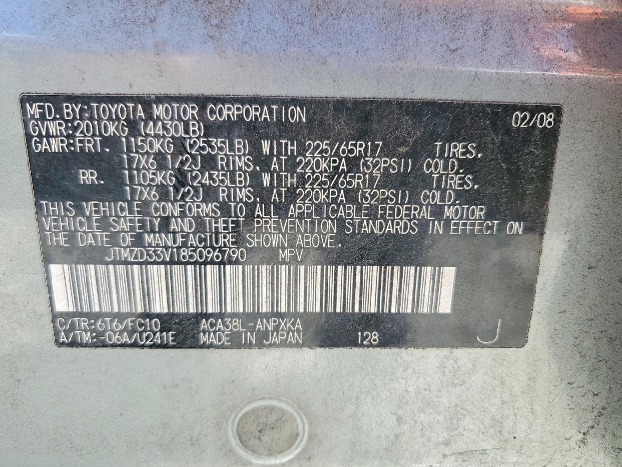 2008 TOYOTA RAV4 BASE photo 37
