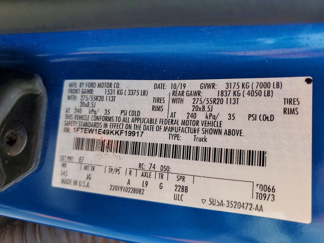 2019 FORD F150 SUPERCREW photo 23