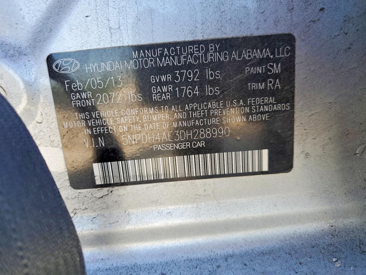 2013 HYUNDAI ELANTRA GLS photo 34