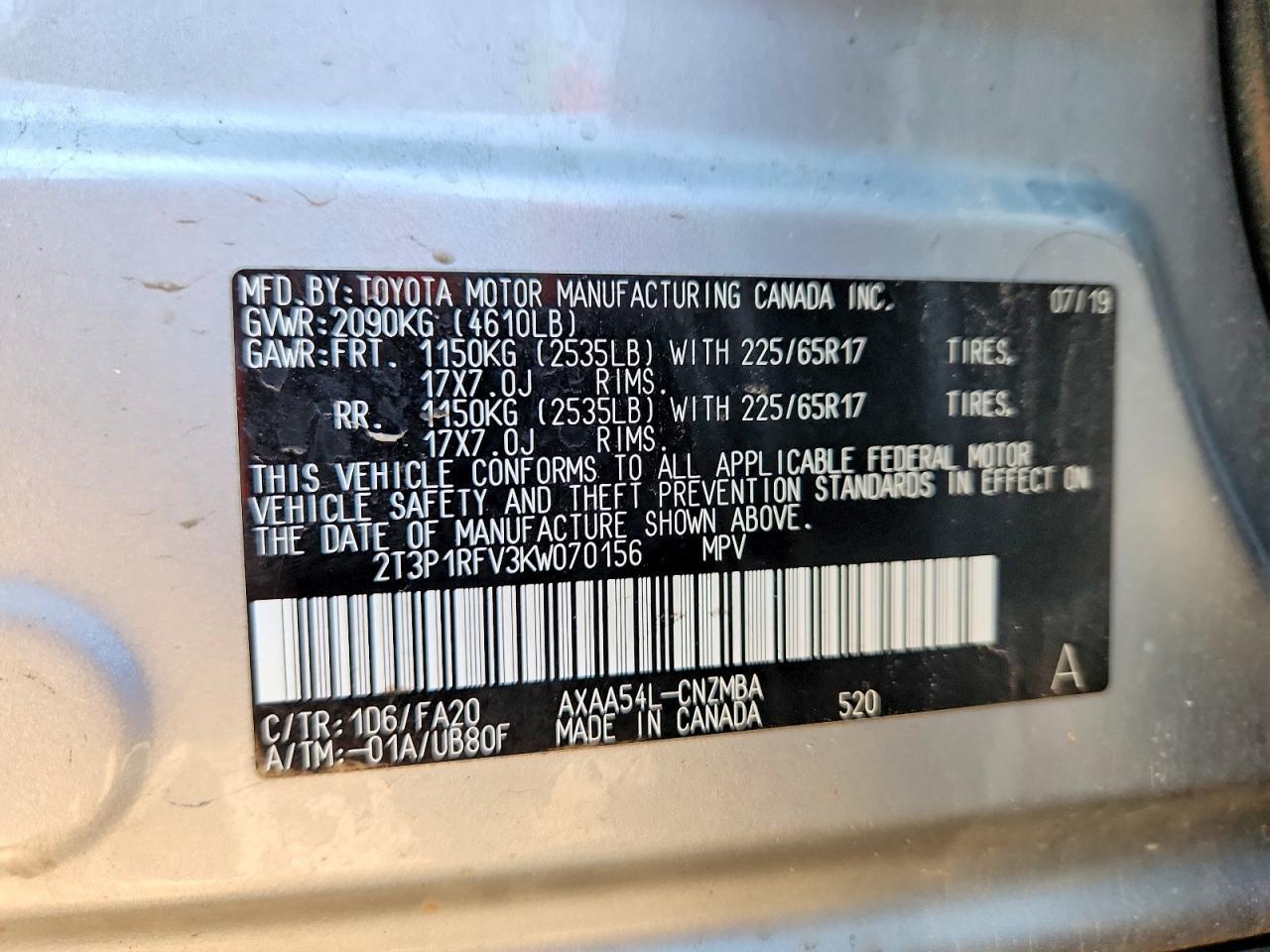 2019 TOYOTA RAV4 XLE photo 23