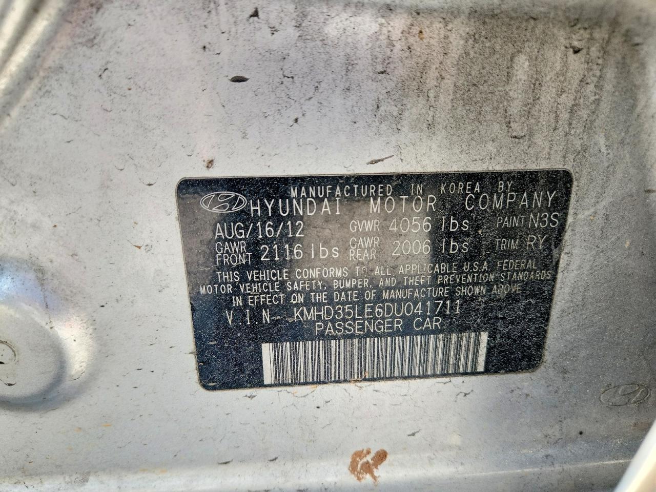 2013 HYUNDAI ELANTRA GT BASE photo 34