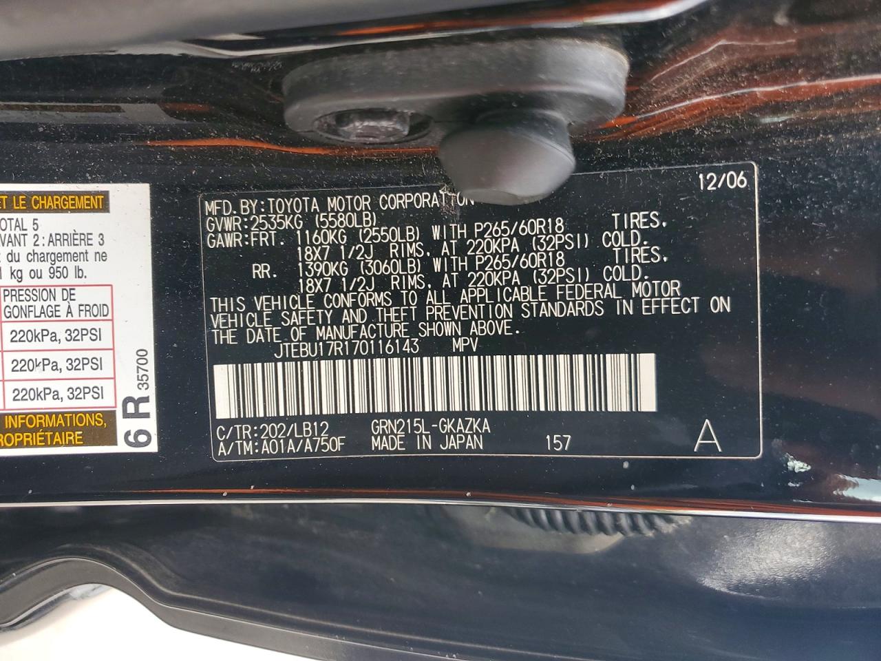 2007 TOYOTA 4RUNNER LIMITED photo 25