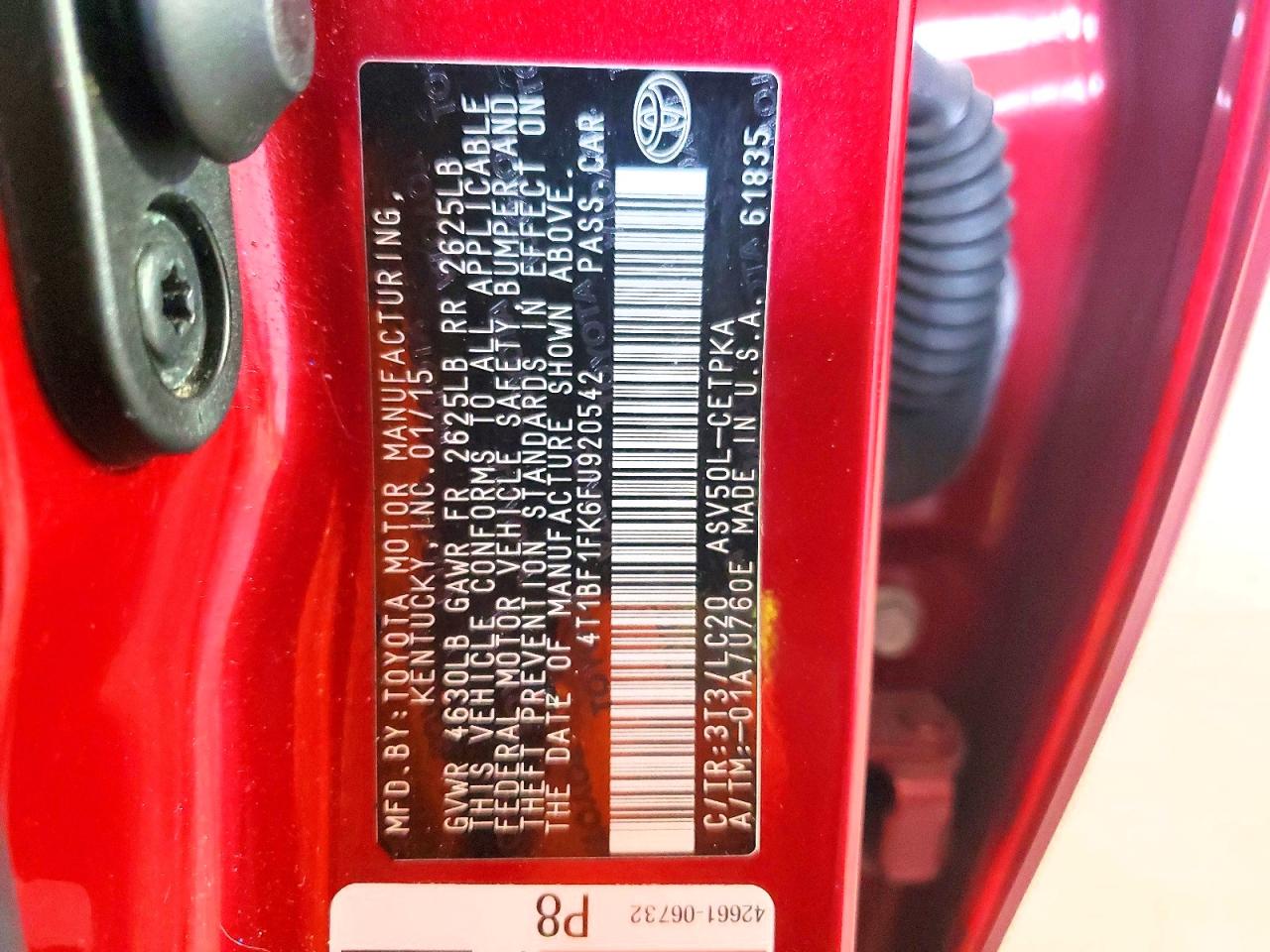 2015 TOYOTA CAMRY XSE photo 23