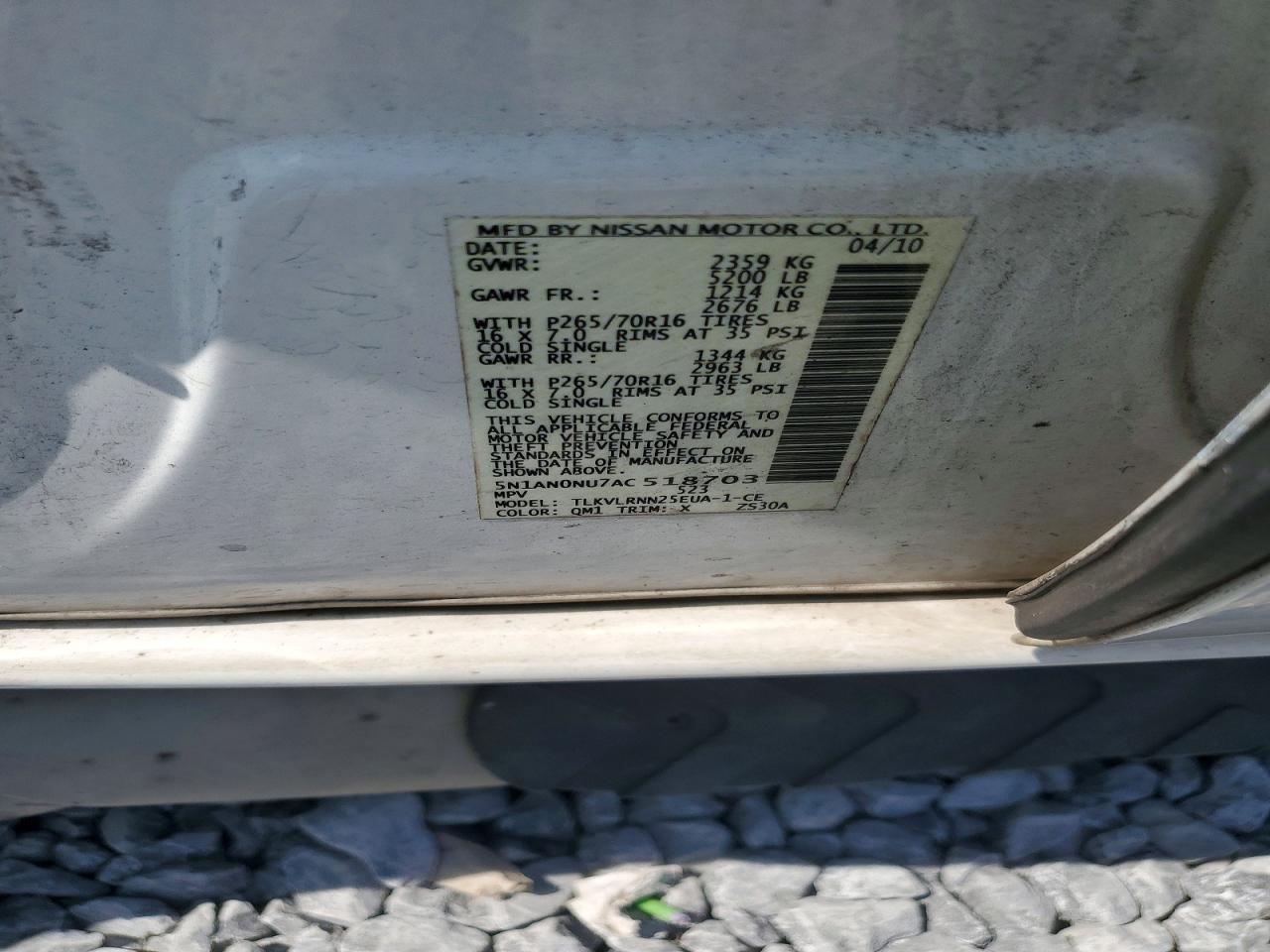 2010 NISSAN XTERRA X photo 37