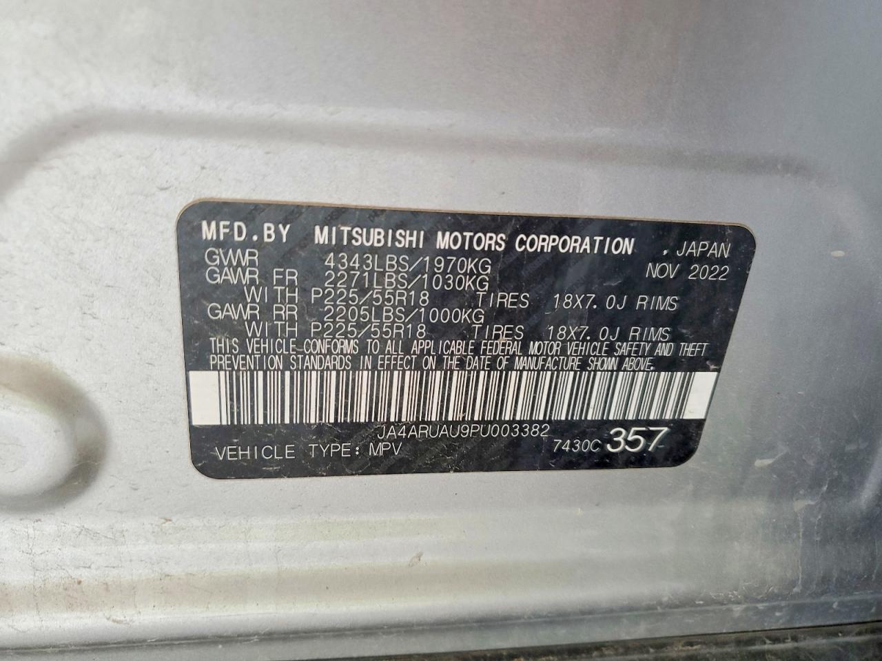 2023 MITSUBISHI OUTLANDER SPORT S photo 40