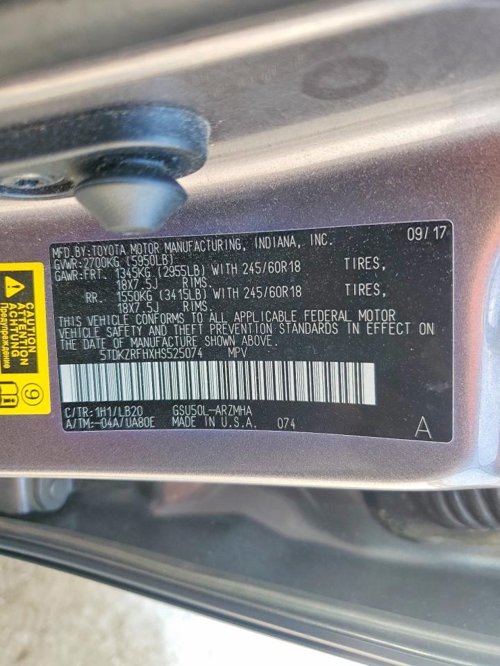 2017 TOYOTA HIGHLANDER XLE photo 37