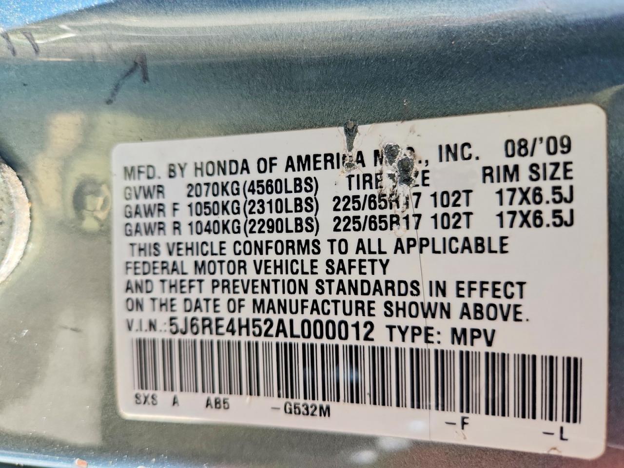 2010 HONDA CR-V EX photo 27