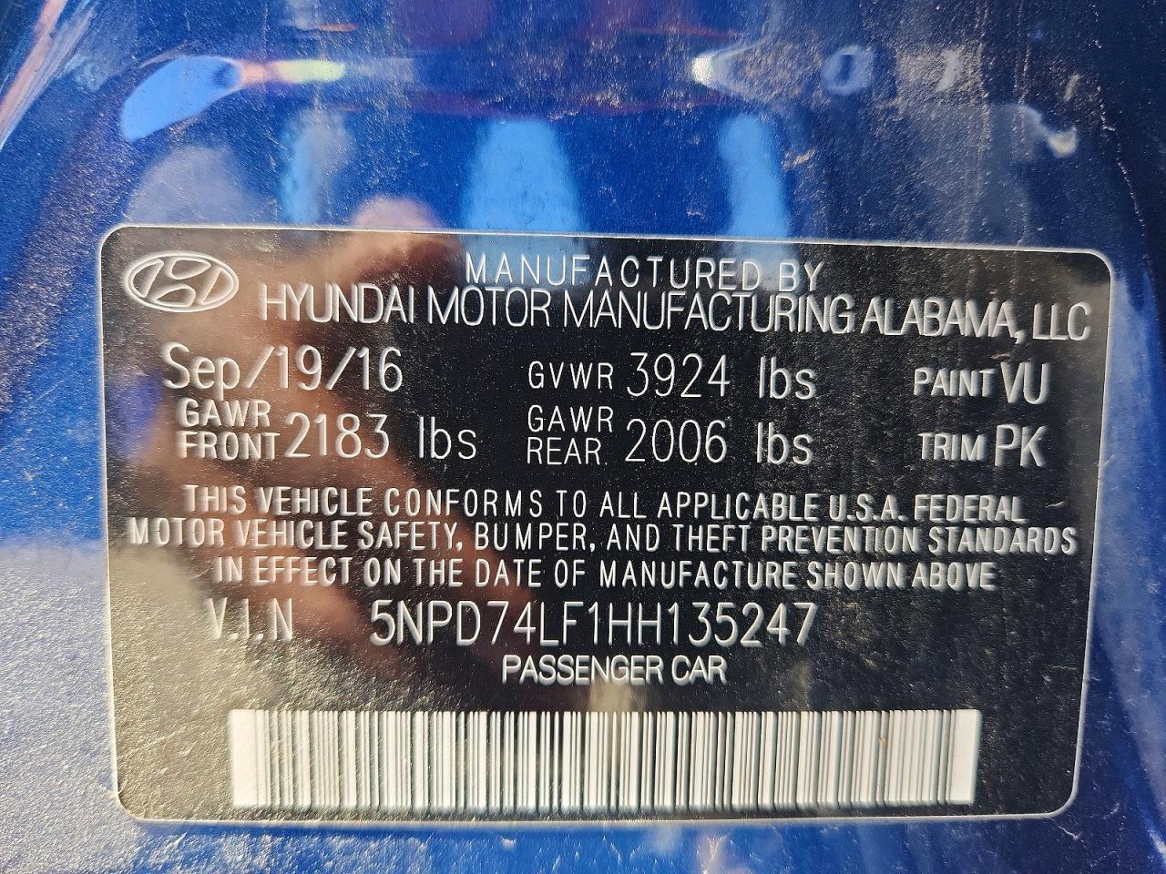 2017 HYUNDAI ELANTRA SE photo 34