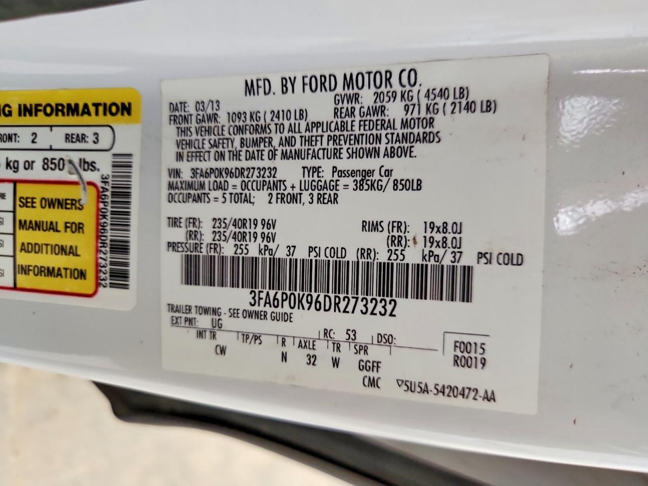 2013 FORD FUSION TITANIUM photo 34