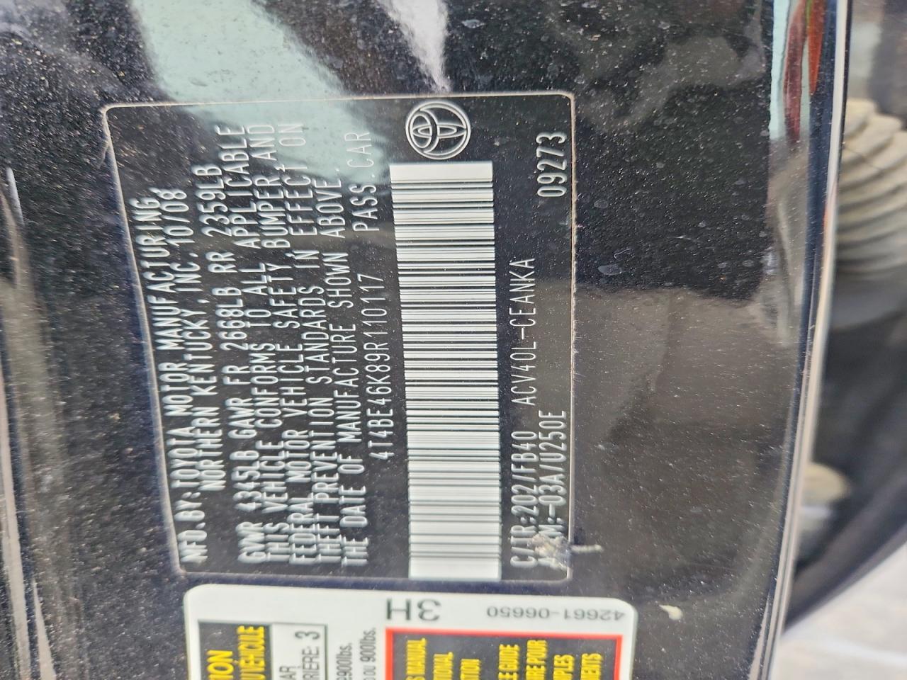 2009 TOYOTA CAMRY LE photo 34