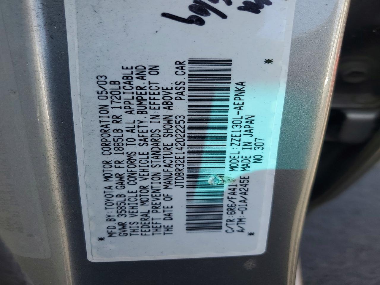 2004 TOYOTA COROLLA LE photo 12