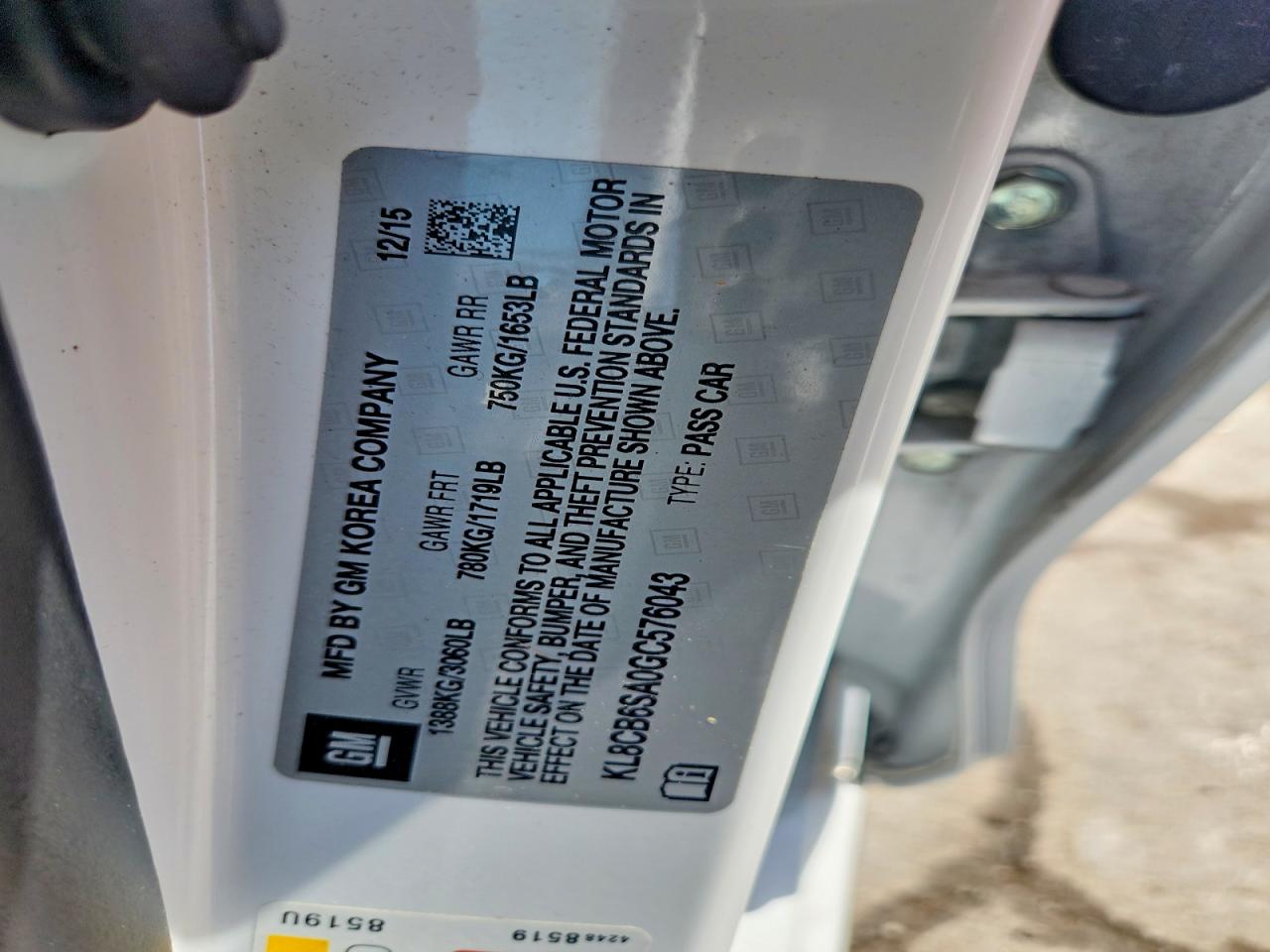 2016 CHEVROLET SPARK LS photo 49