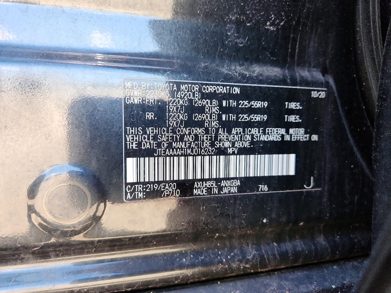 2021 TOYOTA VENZA XLE photo 37