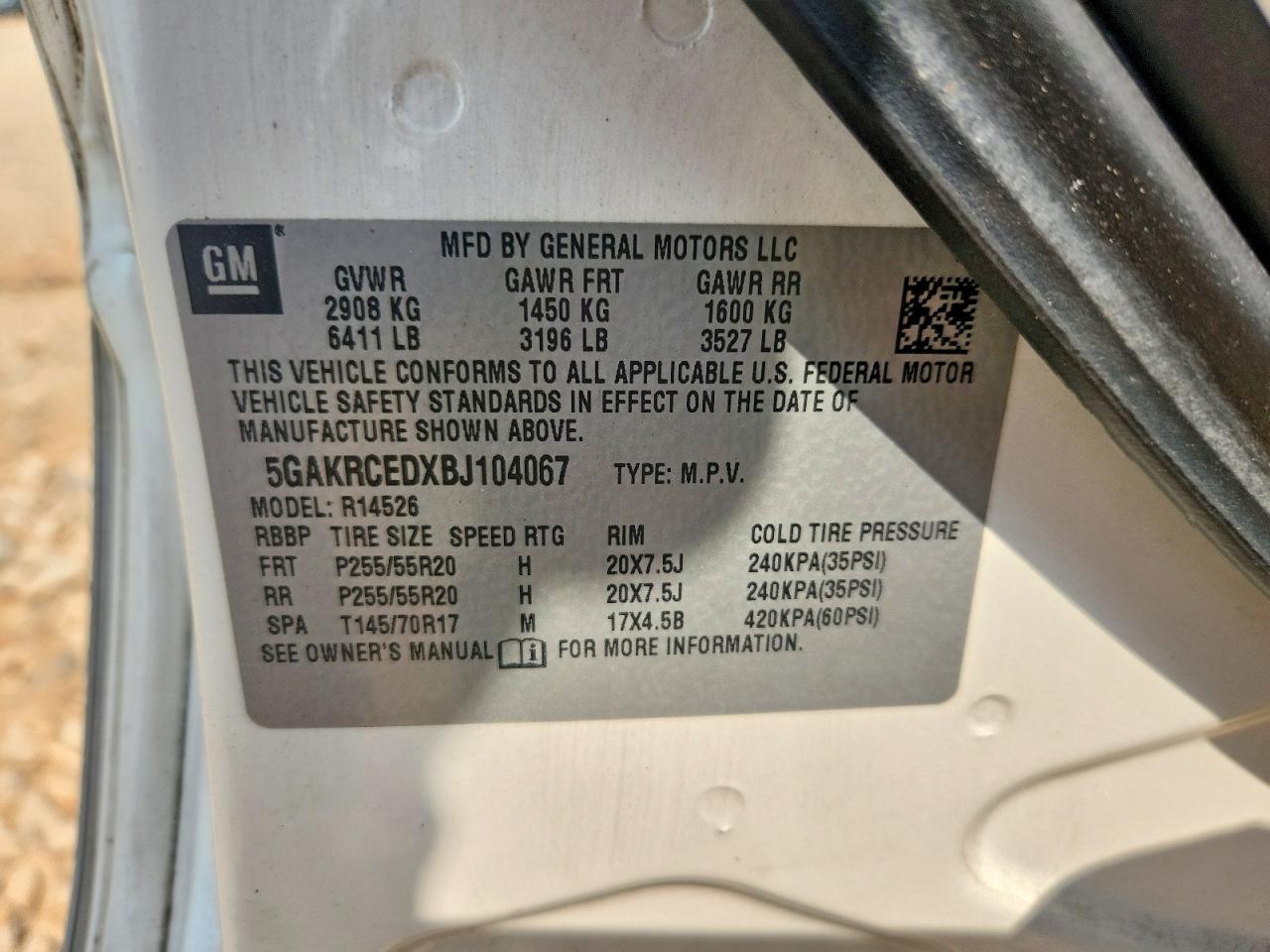 2011 BUICK ENCLAVE CXL photo 25