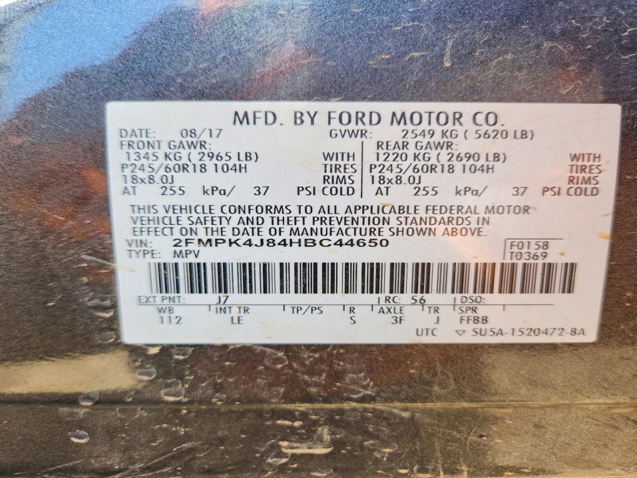 2017 FORD EDGE SEL photo 25