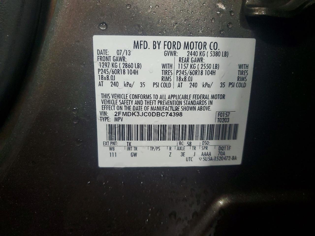 2013 FORD EDGE SEL photo 23