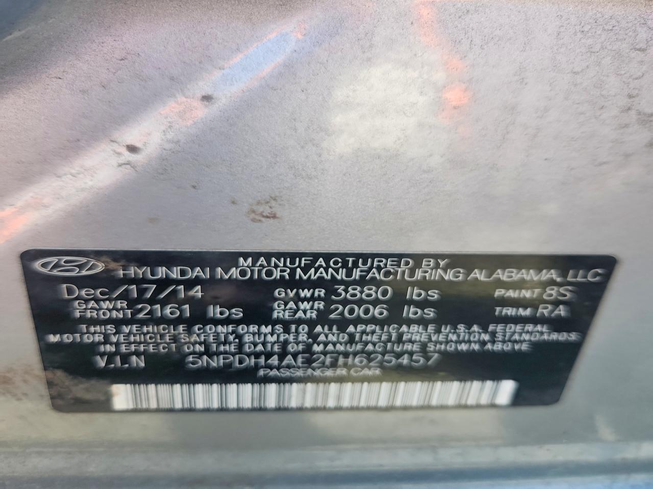 2015 HYUNDAI ELANTRA SE photo 23