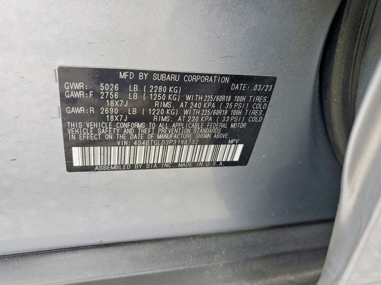 2023 SUBARU OUTBACK ONYX EDITION XT photo 23