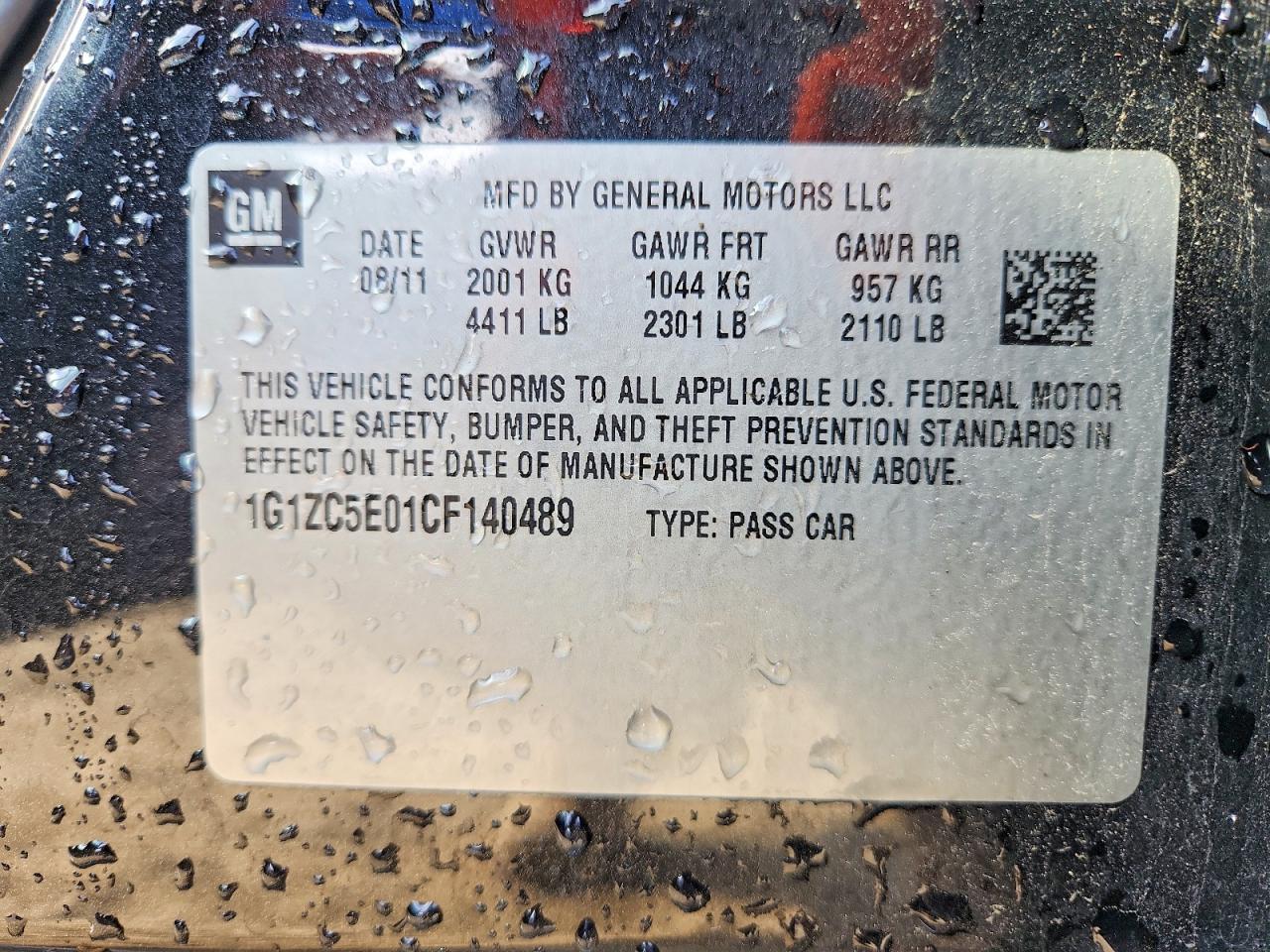 2012 CHEVROLET MALIBU 1LT photo 34