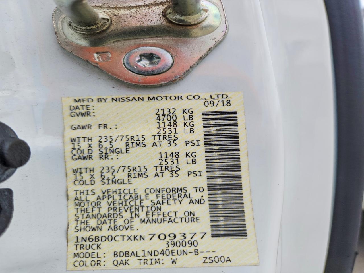 2019 NISSAN FRONTIER photo 34