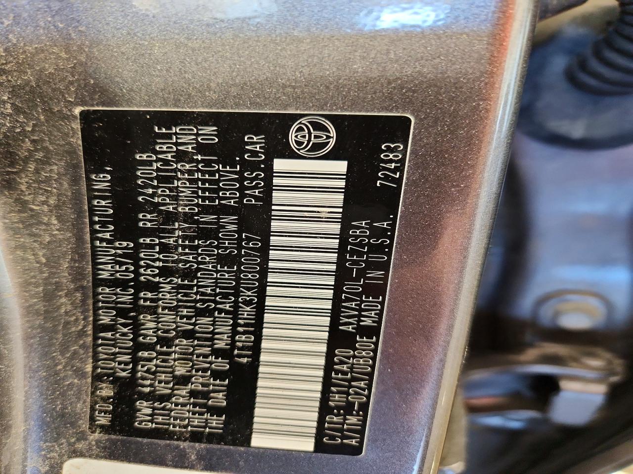 2019 TOYOTA CAMRY SE photo 23
