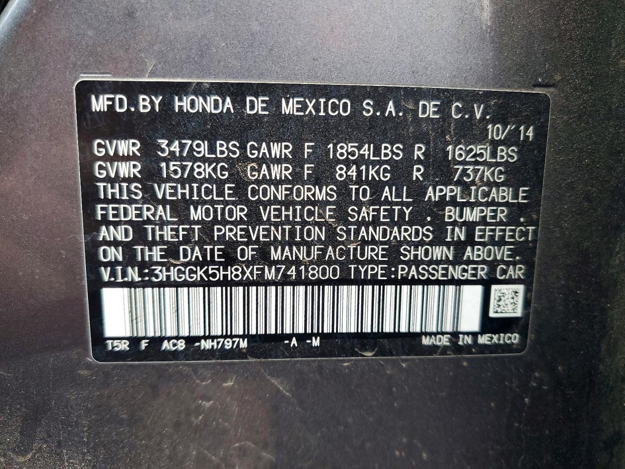 2015 HONDA FIT EX photo 25