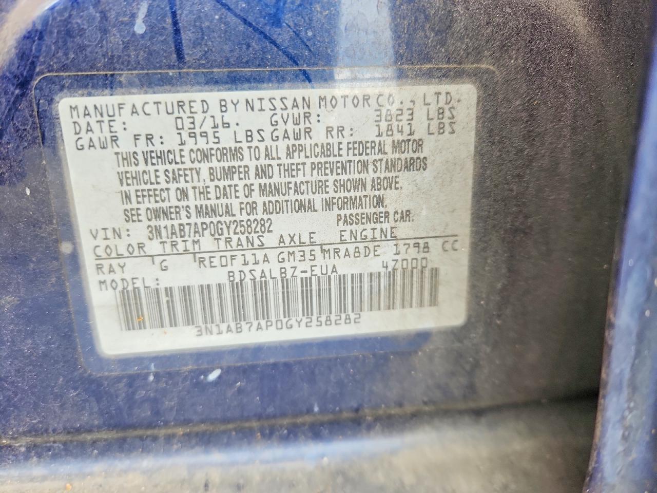 2016 NISSAN SENTRA S photo 25